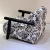 Nordic Wabi Sabi Style Armchair Living Room Solid Wood Fabric Single Sofa Hotel Apartment Leisure Lounge Chair