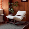 Modern Rocking Chair Antique Style Velvet Fabric High-end Rocking Chair Living Room Home Lazy Sofa Recliner