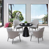 Italian Minimalist Modern Iron Frame Designer Fabric Dining Chair for Hotel Cafes and Restaurants Can Be Customized Dining Chair