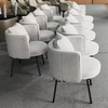 Modern Minimalist Design Restaurant Furniture Metal Stainless Steel Fabric Upholstered Rotatable Dining Chairs for Hotel Kitchen