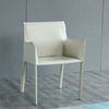 Modern Design Dining Room Chair Set Metal Frame Saddle Leather Hotel Cafe Restaurant Dining Table and Chair