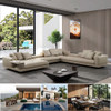 Italian Luxury Design Synthetic Leather Sofa Set Villa Living Room Furniture High-quality Modular U-shaped Couch Settee