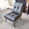 Italian Style Single Sofa Hotel Villa Modern Living Room Fabric Lounge Sofa Chair Stainless Steel Leg Wood Back Leisure Armchair