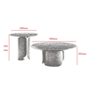 Modern Stainless Steel Coffee Table Home Furniture Living Room Round Marble Coffee Table