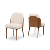 Modern Style of the Hot-selling Luxury Restaurant Cafe Is Decorated with Pu Leather Wooden Dining Chairs