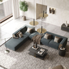 High Quality Living Room Sofa Velvet Fabric Modern Furniture Hotel Lobby Villa Luxury L-shaped Sectional Couch Sofa Set