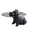 Factory Price Creative Design Round Tea Table Modern Home Villa Living Room Hotel Furniture Tempered Glass Coffee Table