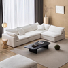 Modern Design Living Room Furniture Modular Sofa Couch Hotel Lobby Down Linen Fabric L-shaped Cloud Sofa Set