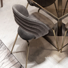 Italian Style Dining Room Furniture Fabric Dining Chair Modern Luxury Design Gold Steel Legs Home Kitchen Dinner Chair