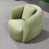 Italian Light Luxury Single Seat Sofa Fabric Stainless Steel Golden Armchair Hotel Living Room Coffee Shop Leisure Sofa Chair