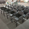 Nordic Light Luxury Dining Chair Home Modern Minimalist Dining Room Chair Italian Saddle Leather Back Chair