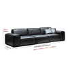 Italian Design Sectional Couches Villa House Living Room Furniture Luxury Full Grain Leather Sofa Set