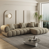 Modern Swan Velvet Fabric Art Cloud Couch Settee Luxury Living Room L-shaped Sofa Hotel Lobby Sofa