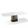 Italian Postmodern Style Table Marble Dining Room Furniture Features Stainless Steel Feet Rectangular Dining Table