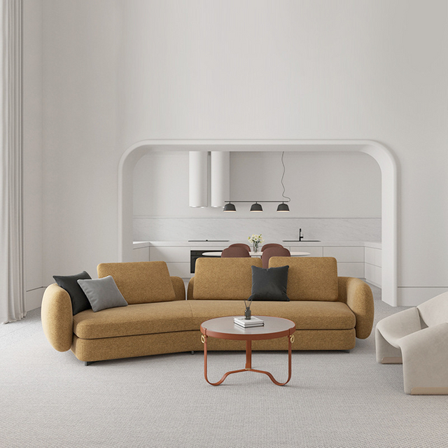 Foshan Factory Custom Made High End Luxury Home Villa Fabric Sofa Furniture Set for Living Room