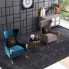 Luxury Modern Living Room Furniture Armchair Solid Aluminium Alloy Leg Velvet Fabric Single Leisure Accent Chair