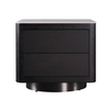Italian Minimalist Smoky Color Bedside Cabinet Bedroom Solid Wood Slate Storage Bedside Table