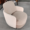 Modern Design Circular Leisure Lounge Single Sofa Chair Easy Chair Villa Living Room Hotel Velvet Fabric Armchair