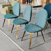 Luxury Design Dining Table Chairs Gold Stainless Steel Legs Velvet Fabric Restaurant Chairs Kitchen Chairs