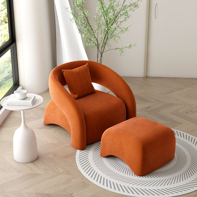 Fauteuil moderne en tissu velours en acier inoxydable, chaise d'appoint, chaise de loisirs, canap&eacute; simple, pour salon, mobilier d'h&ocirc;tel