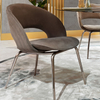 Italian Style Dining Room Furniture Fabric Dining Chair Modern Luxury Design Gold Steel Legs Home Kitchen Dinner Chair