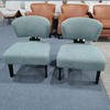 Modern Minimalist Living Room Lounge Accent Chair Metal Stainless Steel Frame with Fabric Cushion Leisure Single Sofa Chair