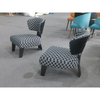 Modern Minimalist Living Room Lounge Accent Chair Metal Stainless Steel Frame with Fabric Cushion Leisure Single Sofa Chair