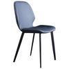 Italian Style Design Comfortable Chairs Metal Leg Super Fiber Leather Modern Simple Hotel Dining Room Chair