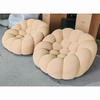 Modern Nordic Fabric Velvet Pumpkin Leisure Chair Relax Accent Chair Bedroom Sets Furniture Hotel Living Room Lazy Sofa Chairs
