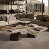 Fashion Design Luxury Furniture Metal Gold Grey Center Table Living Room Sofa Table Coffee Table Set