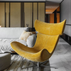 Modern Hotel Living Room Lounge Chair Leisure Chair Stainless Steel Leg Leather Armchair Sofa Chair