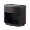 Italian Modern Simple Bedside Table Round Wood With Large Capacity Nightstand Cabinet Household Cylindrical Nightstand