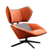 Modern Simple Metal Cloth Art Rotating Armchair Single-person Living Room Furniture