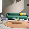 Modern Designed Leisure Fabric Velvet Hotel Apartments Home Office Living Room Couch Set 1+3 Sofa Furniture