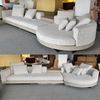 Italian Minimalist Style Comfortable Fabric Sectional Sofa Living Room Furniture Hotel Home U-Shape Furniture