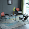 Modern Restaurant Furniture Dining Chair Metal Base PU Leather Velvet Fabric Restaurant Cafe Living Room Hotel Leisure Armchair