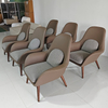 Modern Stylish Luxury Accent Armchair for Living Room Reclining Hotel Lounge Chair with Velvet Fabric Wooden Design