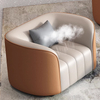 Luxury Italian Leather Sofa Set Living Room Furniture Relax Modern Hotel Commercial Space Straight Couch 3-seater Sofa