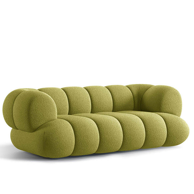 Modern Engineering Custom Indoor Furniture Home Hotel Villa Lobby Living Room Guest Room Velvet Fabric 2-seater Sofa Set