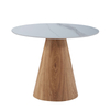 Modern Round Wooden Marble Dining Table for Hotel Bedroom Negotiation Stylish Living Room Furniture for Home Use
