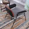 Modern Living Room Italian Designer Lounge Chair Velvet Metal Frame Armchair Hotel Leisure Accent Chair