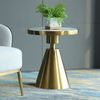 Modern Luxury Round Marble Top Gold Stainless Steel Small Coffee Table for Living Room Hotel Side Table