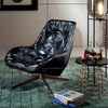 New Style Modern Living Room Fashion Hotel Synthetic Leather Leisure Chair Revolving Swivel Lounge Chair