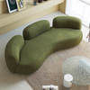 Modern Luxury Design Curved Sofa Hotel Villa Living Room Golden Stainless Steel Velvet Sofa Couch