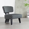 Modern Italian Armchair Stainless Steel Metal Soft Seat Fabric Design Chair Living Room Leisure Chair Hotel Home Furniture