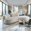 Modern Living Room Curved Creative Sofa Foshan Furniture Factory Modular Velvet Fabric Hotel Sofa Manufacturer
