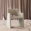 Modern Velvet Upholstered Accent Armchair High Back Leisure Negotiating Dining Chair for Home Hotel Fabric Furniture for Bedroom
