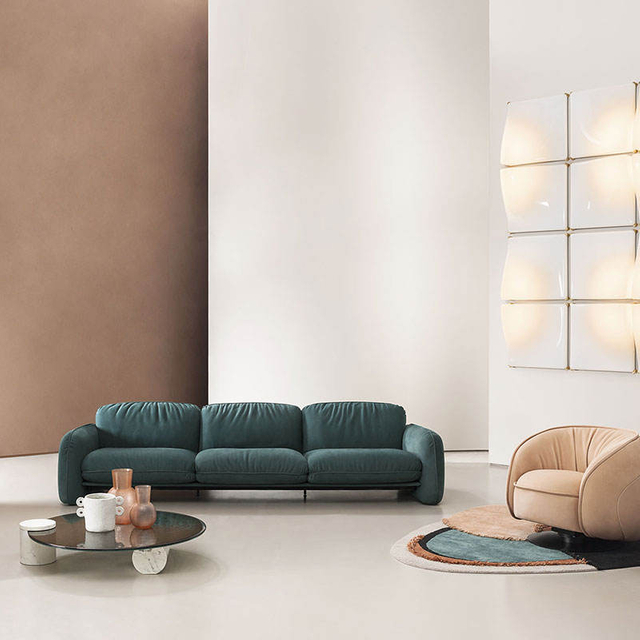 Hot Selling Italian Design Modern Living Room Furniture 1 2 3 Seater Sofa Set Leather Upholstered Sofas for Hotel Lobby