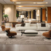 Italian Minimalist Luxury Villa Living Room Sofa Set Hotel Lobby with Velvet Fabric Sectional Modular Couch