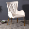 Modern Luxury Stainless Steel Dining Chairs Wedding Banquet Velvet Fabric Arm Chair